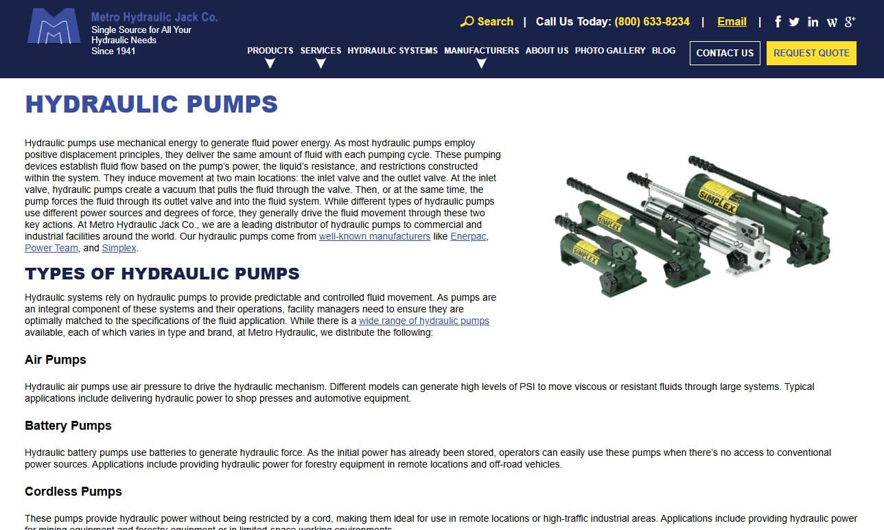 Metro Hydraulic Jack Co. Metro Hydraulic Jack Co.